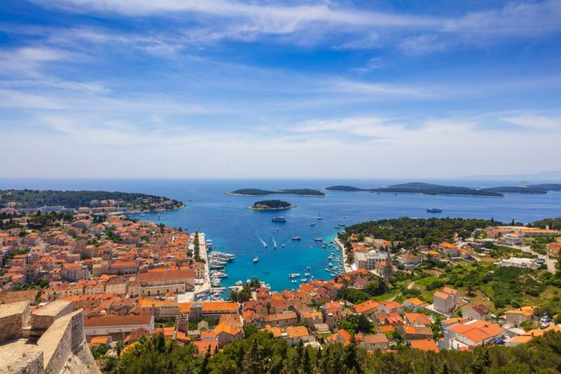 Beautiful view on Hvar and nearby islands